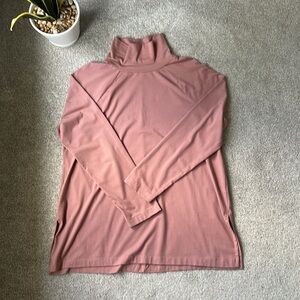 J. Jill Size LP Luxe Supima Everyday turtleneck tunic in dusty rose
